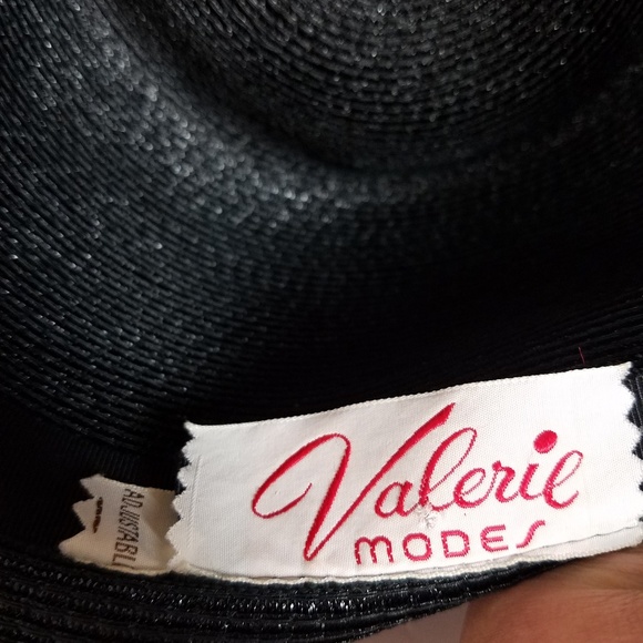 Valerie Black sun braided  hat with black ribbow - Picture 7 of 7